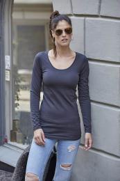 Dámské strečové tričko dl. rukáv Tee Extra Lenght - Výprodej